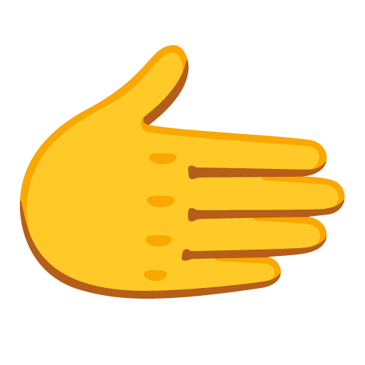 mano rivolta a destra