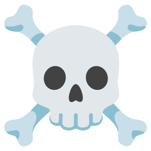 skull and crossbones emoji artwork
