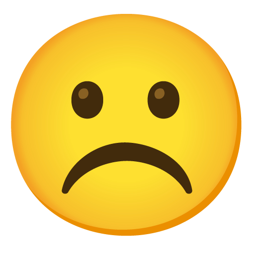 frowning face emoji artwork