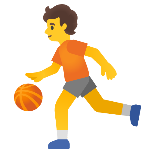 person bouncing ball