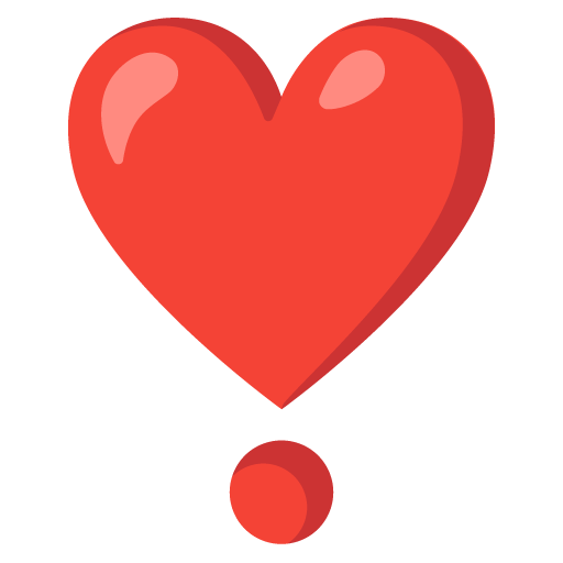 punto esclamativo a cuore