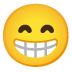 beaming face with smiling eyes · Noto