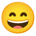 grinning face with smiling eyes · Noto