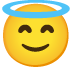 smiling face with halo Noto design
