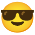 smiling face with sunglasses Noto design