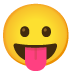 face with tongue Noto design