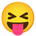 squinting face with tongue · Noto