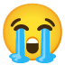 loudly crying face Noto design