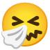 sneezing face Noto design