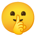 shushing face Noto design