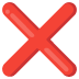 cross mark · Noto